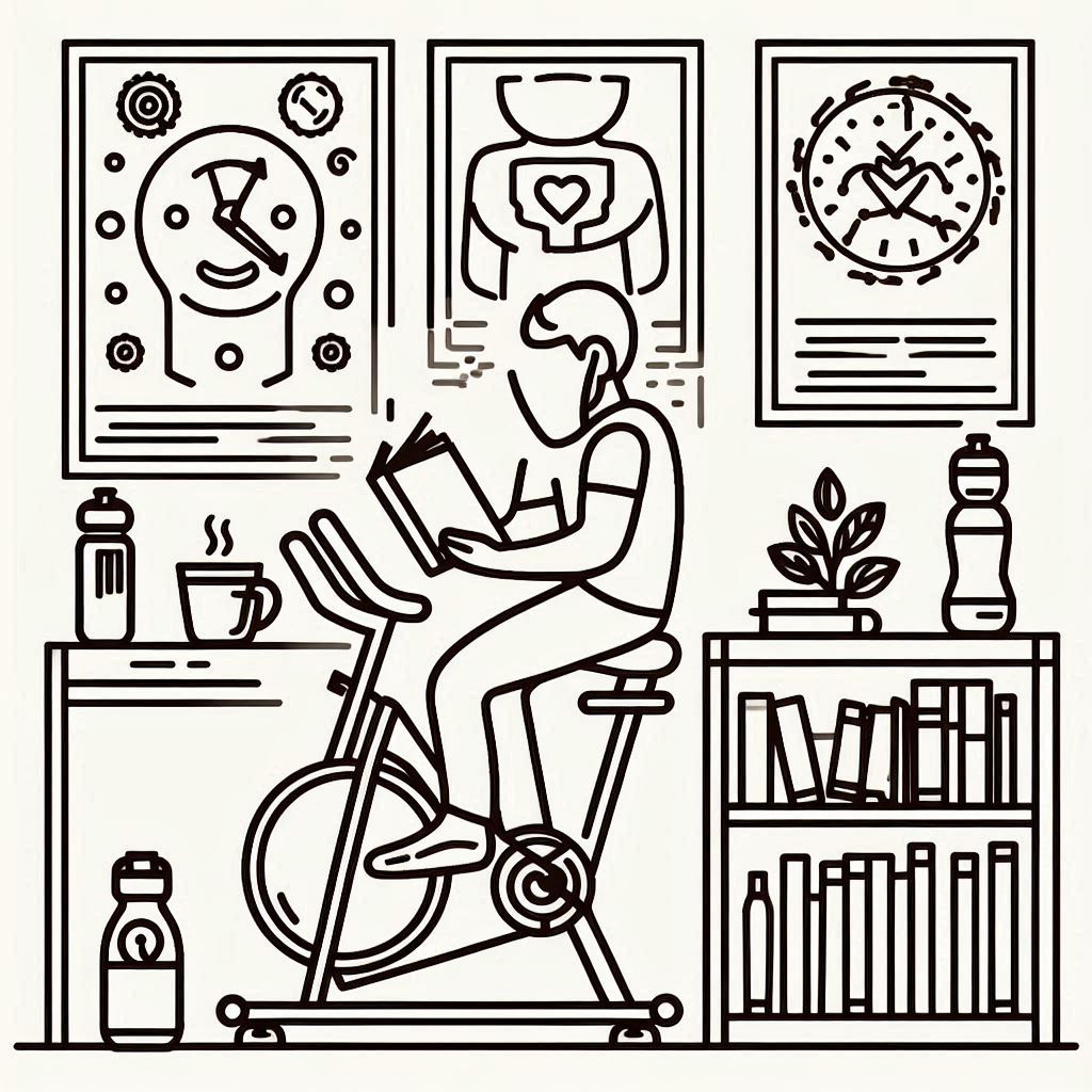 Reading while exercising